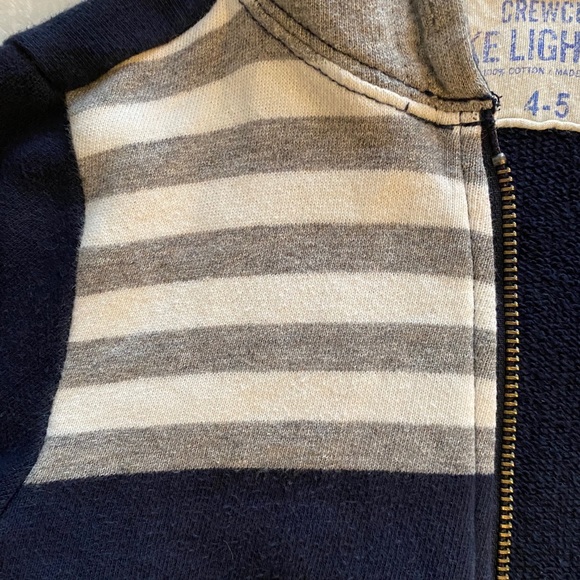 J. Crew Crewcuts hooded sweatshirt jacket 4/5 boys - Picture 3 of 4